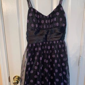 Black polka dot dress
